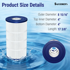 SUIXINEYI Replacement for Pool Filter Hot Tub Filter PA90, CX900RE, C900, Filbur FC-1292, Unicel C-8409, Clearwater II ProClean 100, Posi-Clear Sta-Rite PXC95