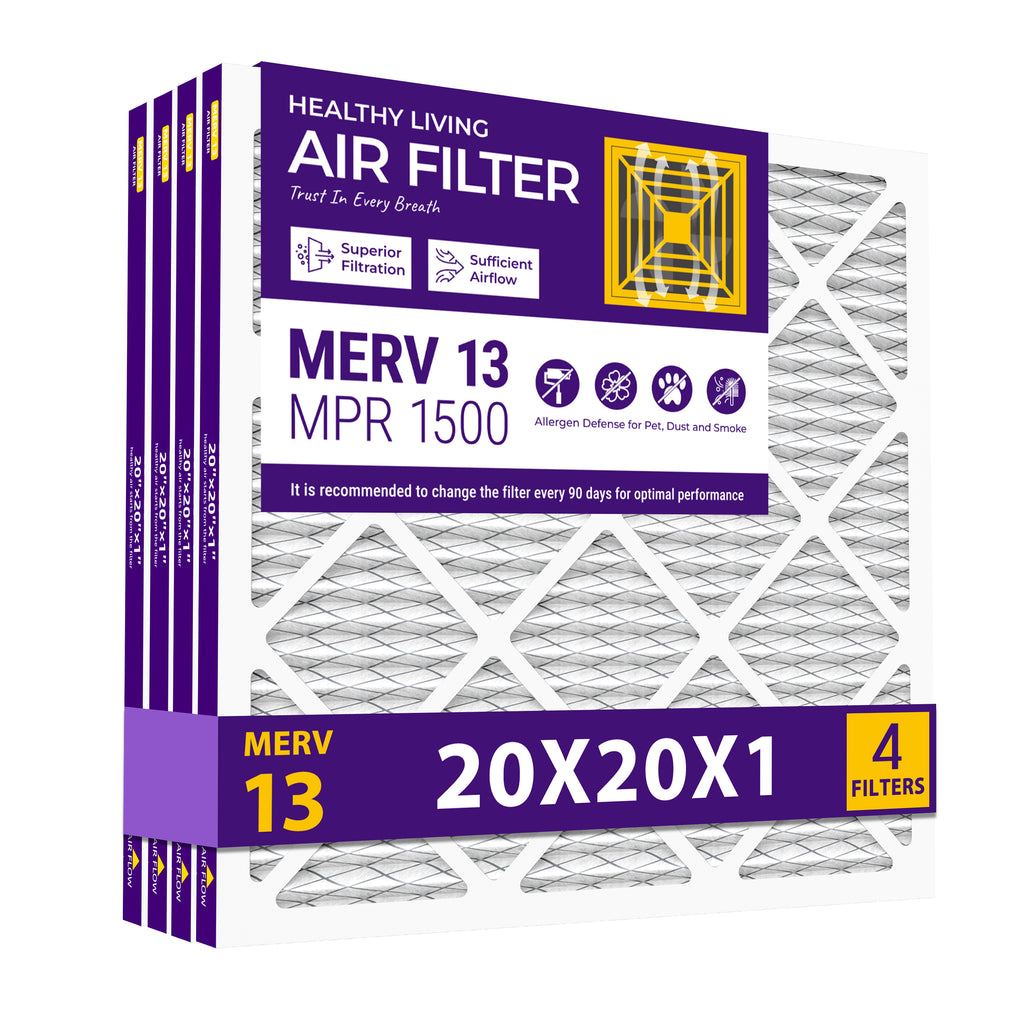 SUIXINEYI 20 x 20 x 1 MERV 13 HVAC Filter, Disposable Furnace Air Filter Traps Fine Dust, Pet Dander and Smoke Irritants