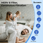SUIXINEYI 18x24x1 Nominal HVAC Air Filter, MERV8 Pleated Replacement Filter for Air Conditioner Furnace