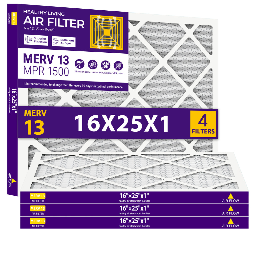 SUIXINEYI HVAC Air Filter 16 x 25 x 1 MERV13, Replacement Furnace and AC Filter