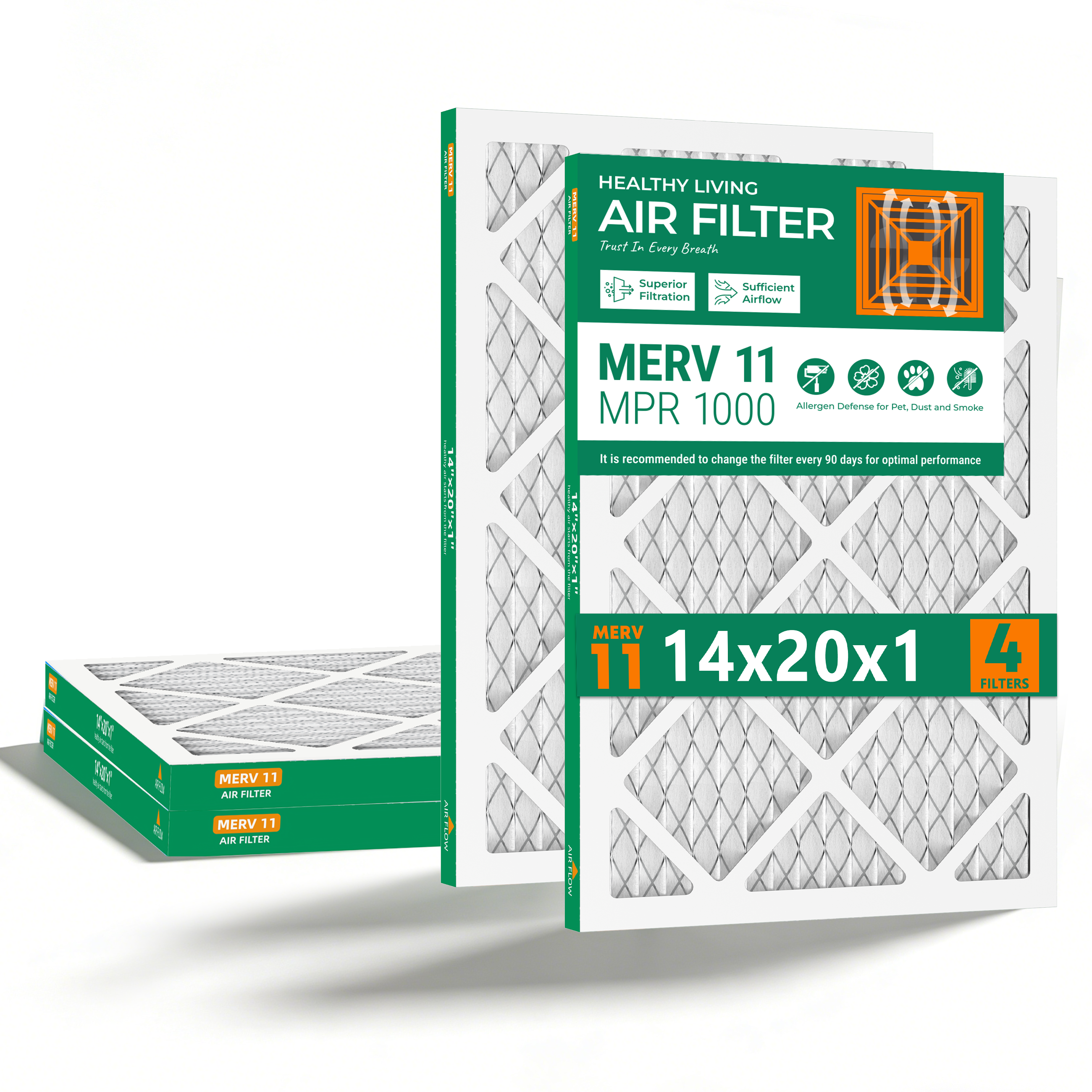 SUIXINEYI 14x20x1 Air Filter, Merv 11, MPR 1000, Furnace Air Filter for HVAC