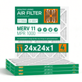 SUIXINEYI 24x24x1 HVAC Filter MERV 11, Universal Replacement Air Filter for Furnace & Central AC, Blocks Dust, Smoke, Pet Dander & Allergen Particles