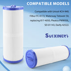 SUIXINEYI PWW50L Spa Filter Replaces 200702, fil50-5d13h15fct-3, Filbur FC-0172, SD-01143, 817-4050, FD2007