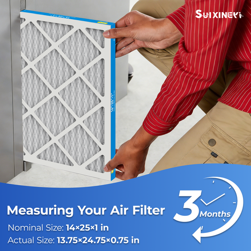 14x25x1 AC Furnace Filter MERV 8 Pleated Type, SUIXINEYI HVAC System Replacement Air Filter