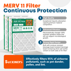 MERV 11 18x24x1 Furnace Air Filter SUIXINEYI, Durable HVAC Air Conditioning Filter For Long-Term Indoor Ventilation Use