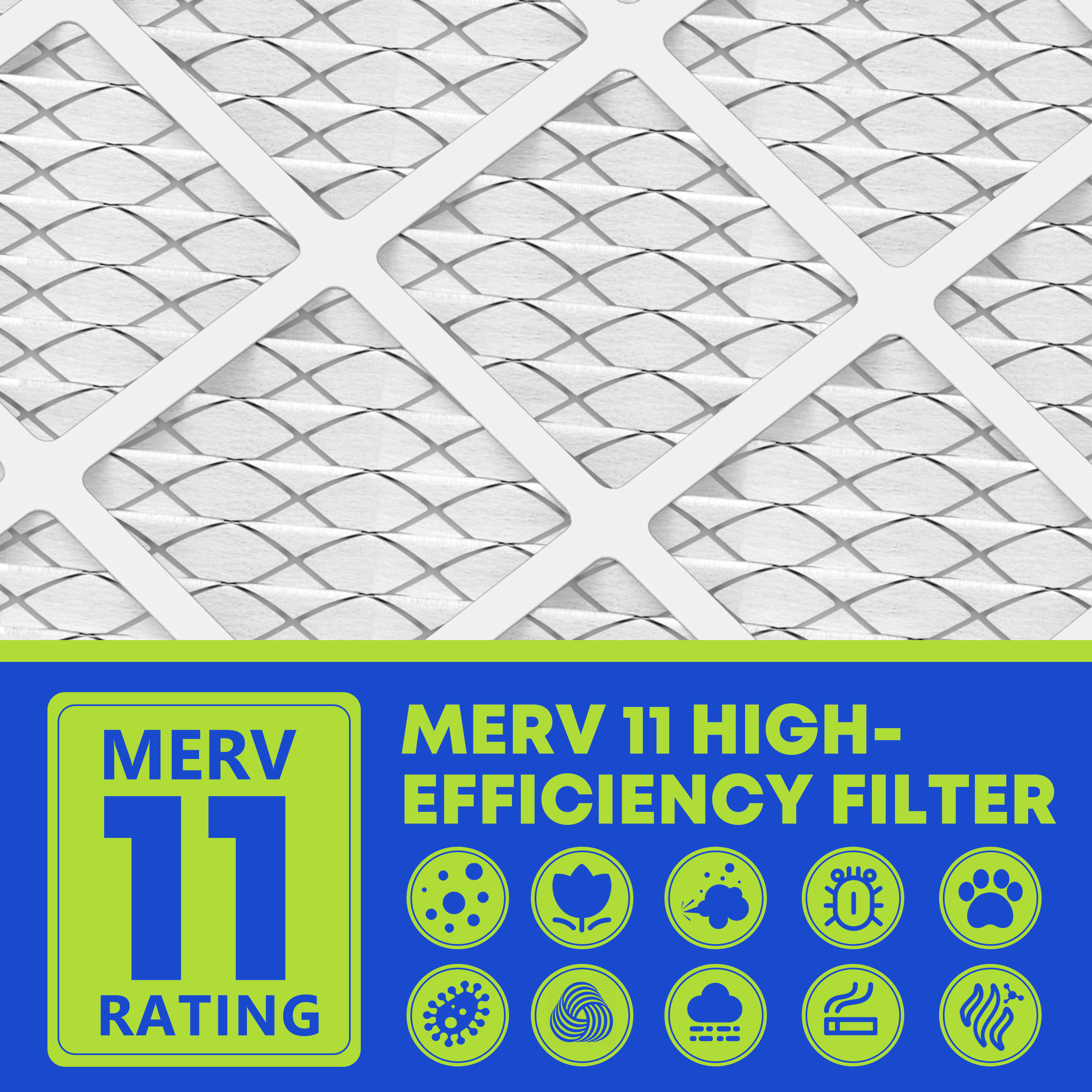 SUIXINEYI 16x25x1 MERV 11 Ventilation Air Filter, HVAC and AC Furnace Replacement Filter For Whole House Residential Air Systems