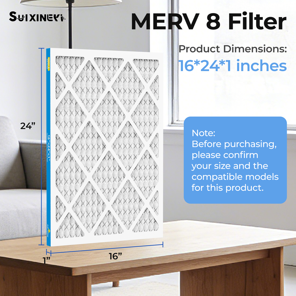 SUIXINEYI 16x20x1Air Filter, MERV 8, For Home AC Furnace and HVAC
