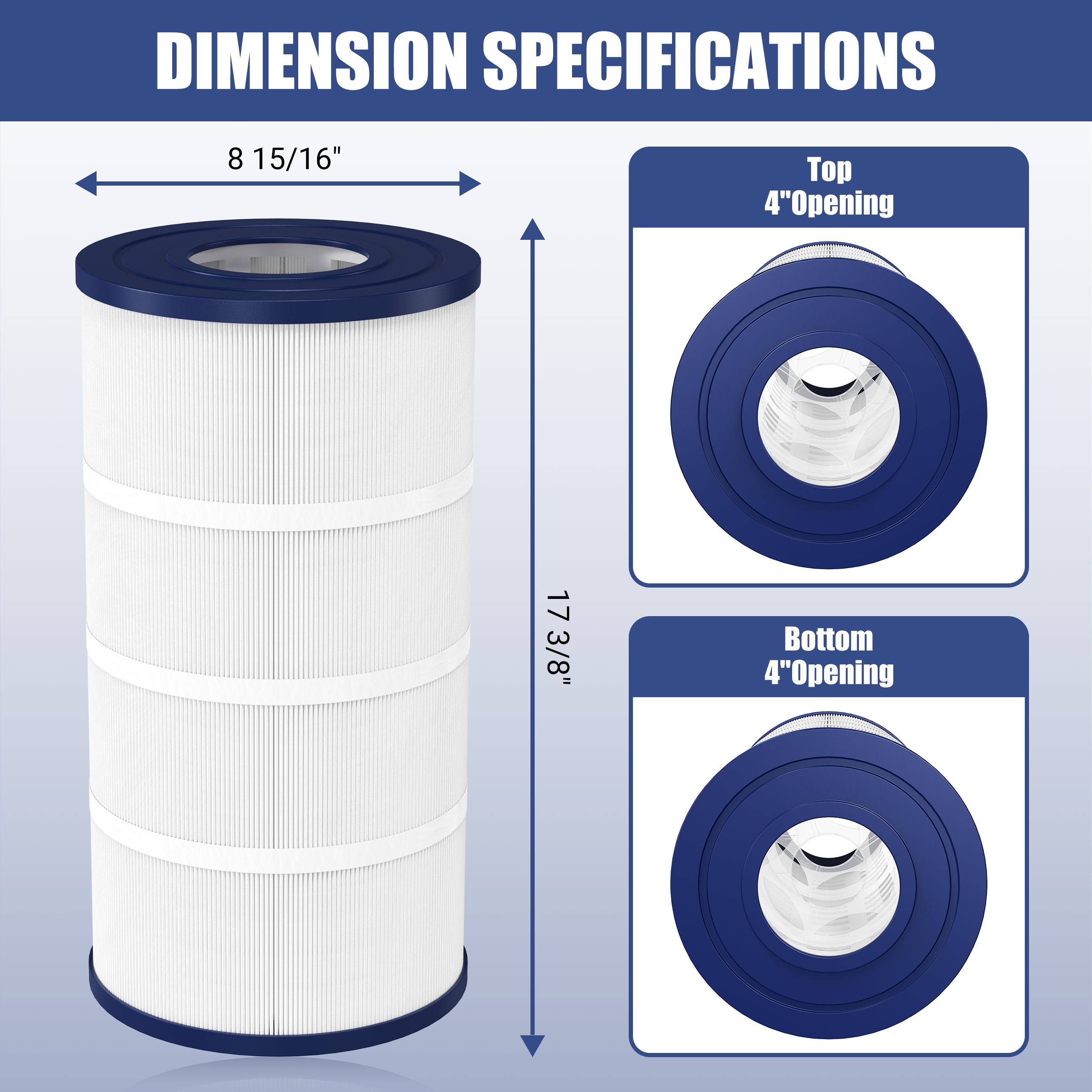 SUIXINEYI C-8311 Pool Filter Replaces Hayward X-Stream CC1000, CCX1000-RE, Pleatco PXST100, Unicel C-8311, Ultral-B6, Filbur FC-1285, 817-0100N/P
