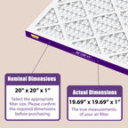 SUIXINEYI 20 x 20 x 1 MERV 13 HVAC Filter, Disposable Furnace Air Filter Traps Fine Dust, Pet Dander and Smoke Irritants