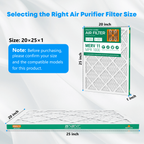 SUIXINEYI High Airflow MERV 11 20x25x1 Air Filter, Universal HVAC Furnace and Air Conditioning Replacement Filter For Home Ventilation Maintenance
