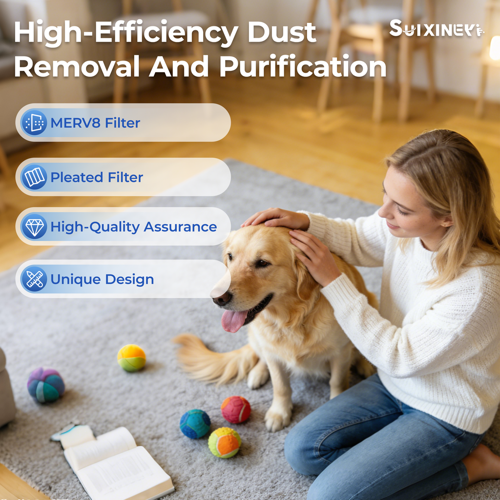 SUIXINEYI 12x 24x1 MERV8 HVAC Pleated Air Filter, For For Home AC Furnace and HVAC