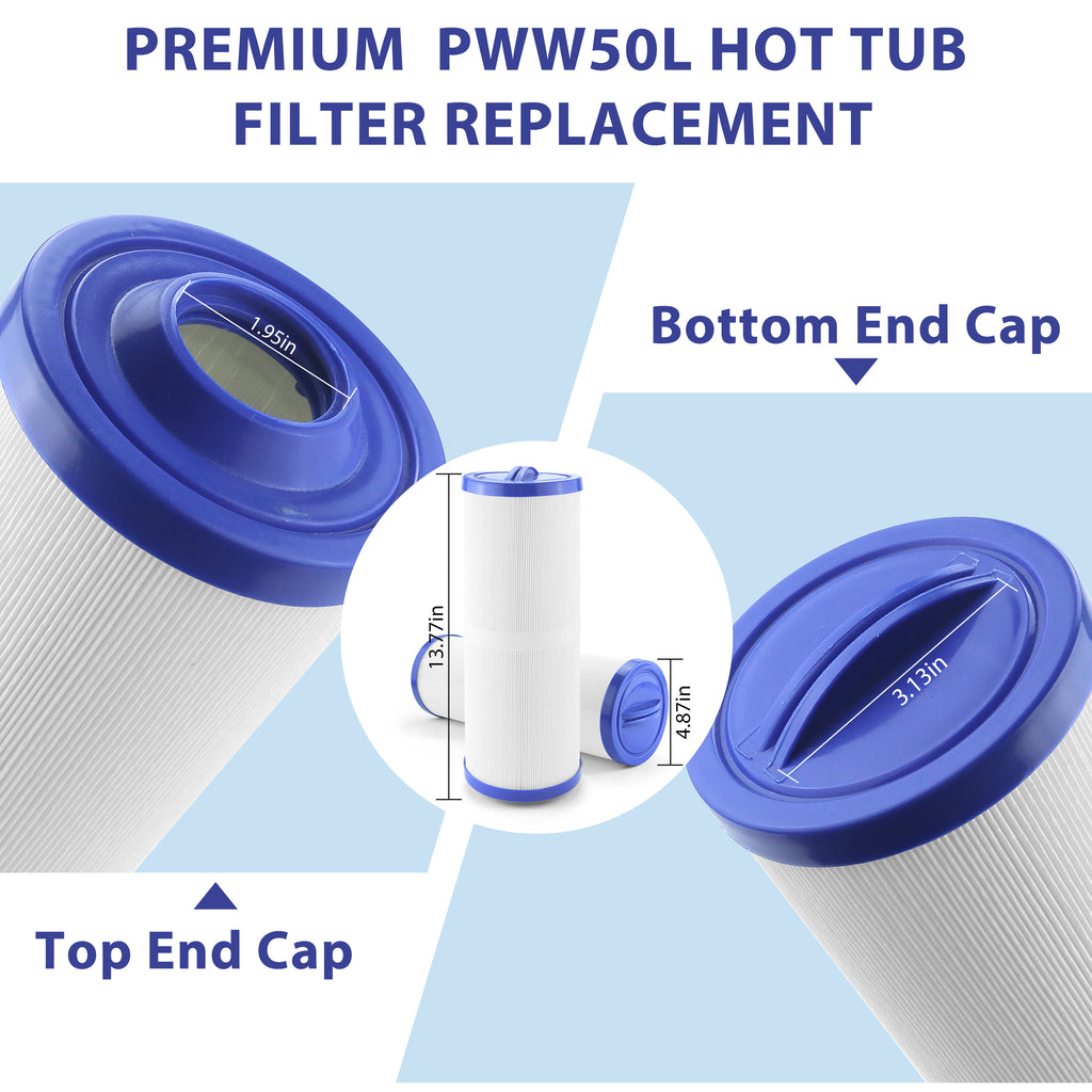SUIXINEYI PWW50L Spa Filter Replaces 200702, fil50-5d13h15fct-3, Filbur FC-0172, SD-01143, 817-4050, FD2007