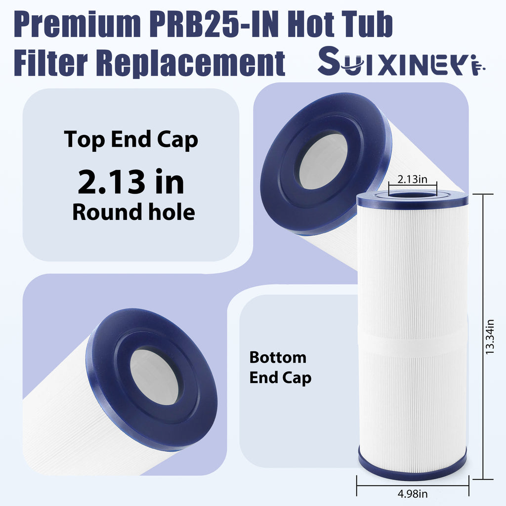 SUIXINEYI PRB25-In Spa Filter Compatible with Unicel c-4326 25Sq.ft Guardian 413-106 Filbur FC-2375 Pentair