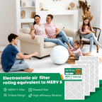 SUIXINEYI MERV 11 12x24x1 Pleated Air Filter, Universal Replacement HVAC Furnace and Central AC Filter for Household Ventilation System
