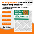 20x24x1 MERV 11 Air Filter by SUIXINEYI, High-Efficiency HVAC Air Conditioner Furnace Filter for Allergies, Pet Hair, Dust & Smoke Removal