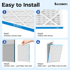SUIXINEYI 18x24x1 Nominal HVAC Air Filter, MERV8 Pleated Replacement Filter for Air Conditioner Furnace