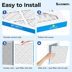 Pleated 24x24x1 MERV8 Air Filter SUIXINEYI HVAC Furnace AC Replacement