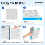 SUIXINEYI 20x20x1 Air Filter, MERV 8, Allergens and Pet Dander, 3-Month AC and Furnace Filters