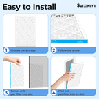 SUIXINEYI MERV 8 16x25x1 Pleated Air Filter, Replacement HVAC Filter for Residential and Commercial AC Furnace