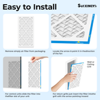 SUIXINEYI 12x 24x1 MERV8 HVAC Pleated Air Filter, For For Home AC Furnace and HVAC