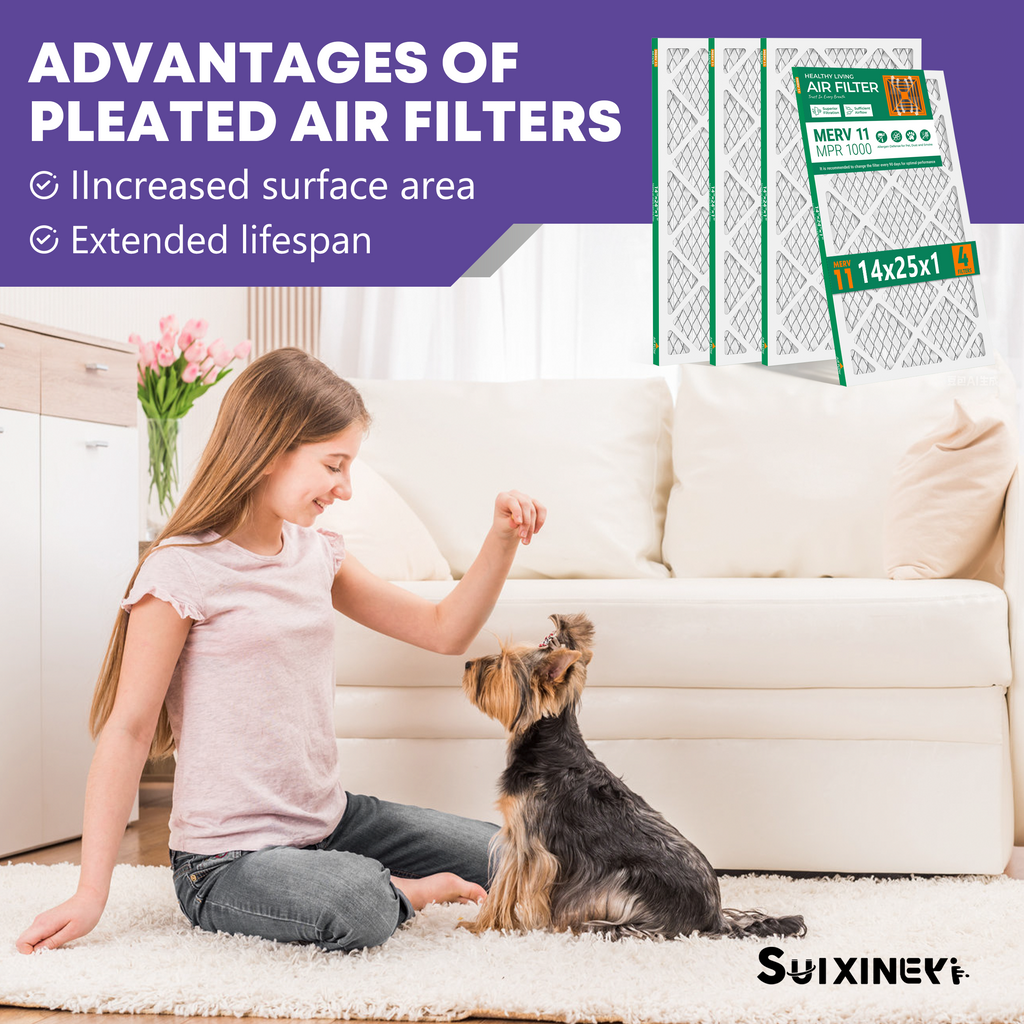 14x24x1 MERV 11 Air Filter by SUIXINEYI, High Flow HVAC Air Conditioner Furnace Filter Compatible With Residential Vent Units