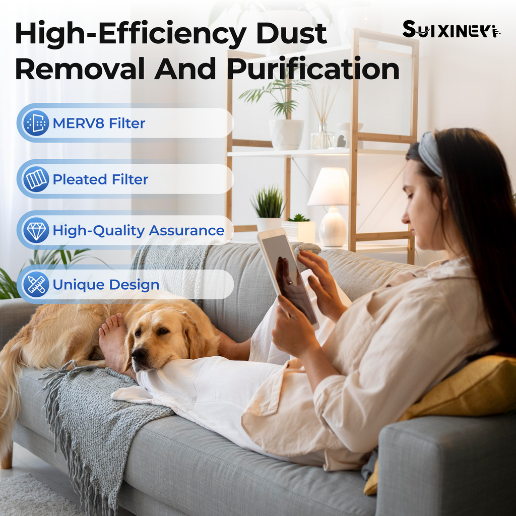 SUIXINEYI MERV8 20x24x1 Pleated Replacement Filter for HVAC AC Furnace