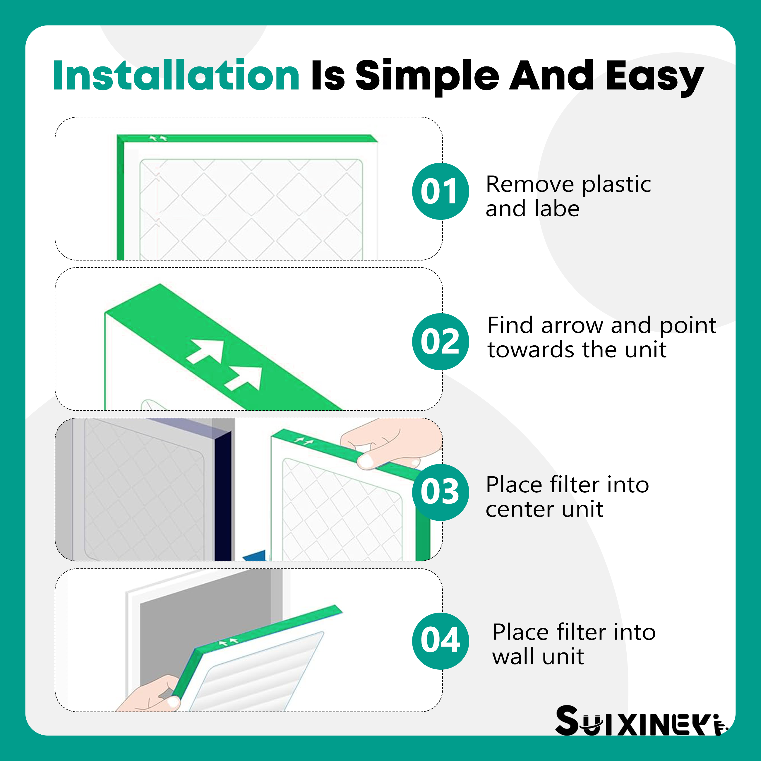 SUIXINEYI 14x20x1 Air Filter, Merv 11, MPR 1000, Furnace Air Filter for HVAC
