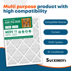 MERV 11 18x24x1 Furnace Air Filter SUIXINEYI, Durable HVAC Air Conditioning Filter For Long-Term Indoor Ventilation Use