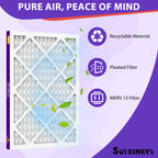 SUIXINEYI HVAC Air Filter 16 x 25 x 1 MERV13, Replacement Furnace and AC Filter