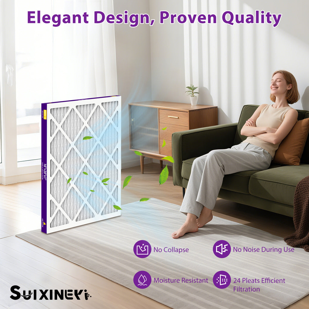 SUIXINEYI 16x20x1 Air Filter Merv 13, 1" AC Furnace Air Filters