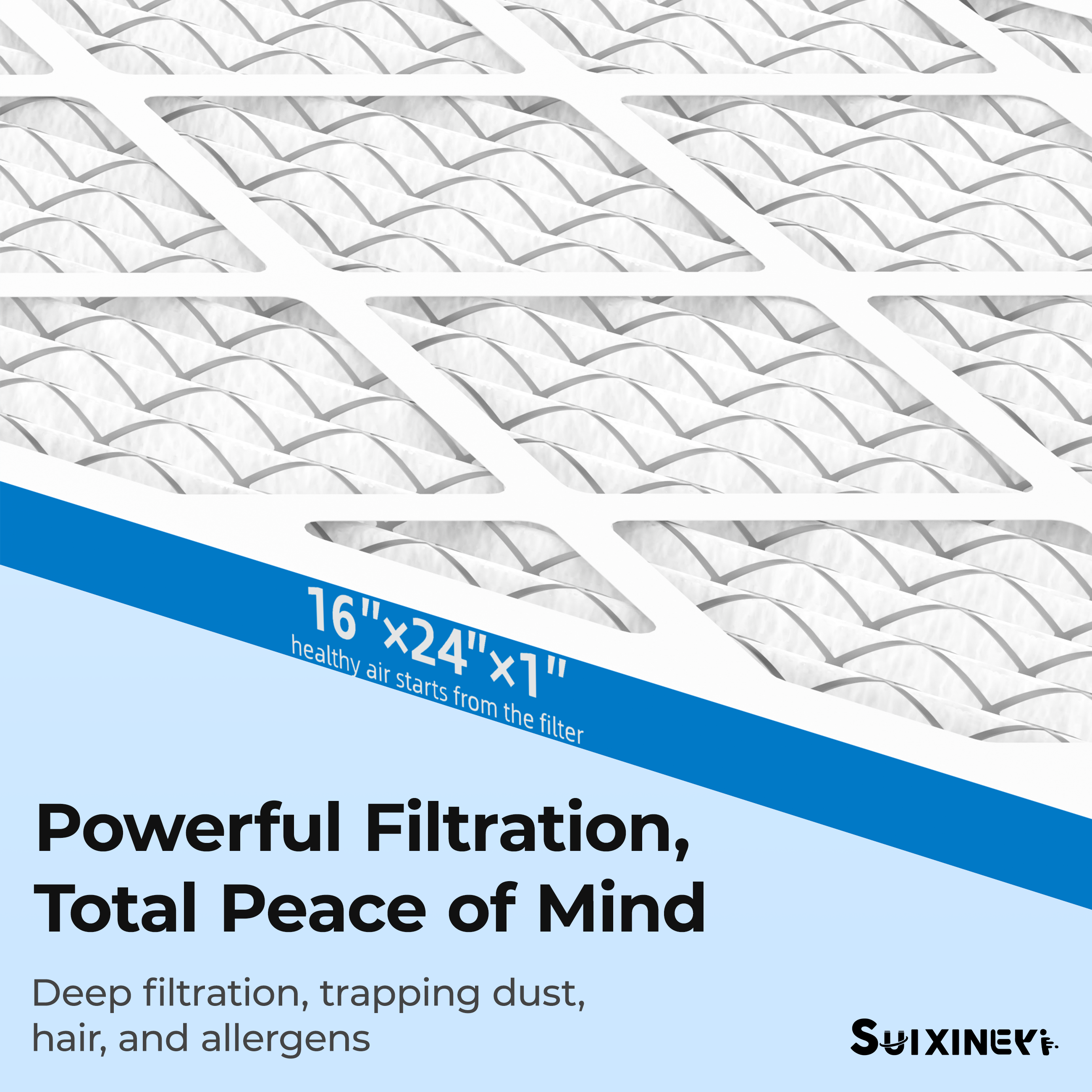 SUIXINEYI 16x20x1Air Filter, MERV 8, For Home AC Furnace and HVAC
