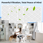 SUIXINEYI Long Service Life MERV8 20x25x1 Pleated HVAC Filter, Smooth Airflow Replacement AC Furnace Air Filter