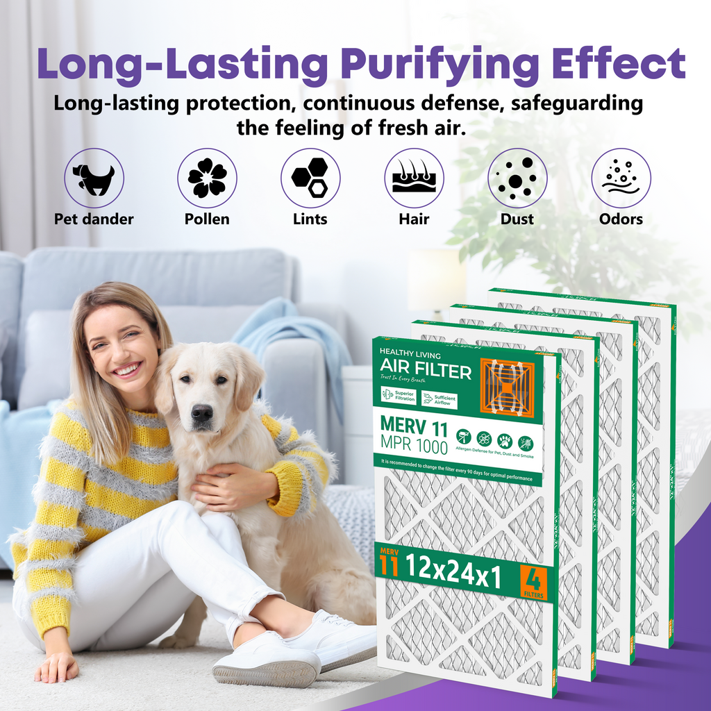 14x24x1 MERV 11 Air Filter by SUIXINEYI, High Flow HVAC Air Conditioner Furnace Filter Compatible With Residential Vent Units