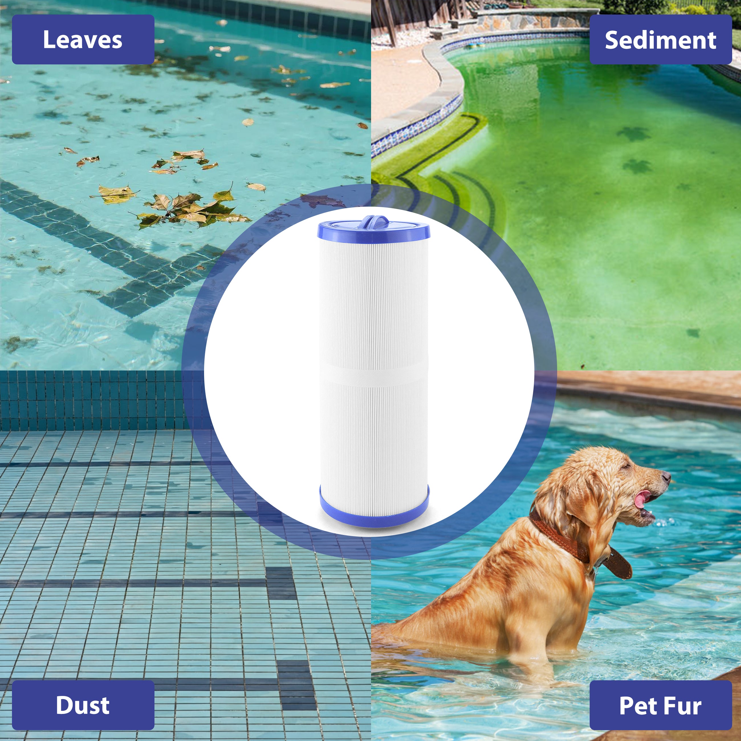 SUIXINEYI PWW50L Spa Filter Replaces 200702, fil50-5d13h15fct-3, Filbur FC-0172, SD-01143, 817-4050, FD2007