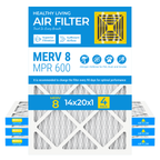SUIXINEYI MERV8 14x20x1 Condition Air Filter, Pleated HVAC AC Furnace Filters Replacement