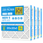 SUIXINEYI 20x20x1 Air Filter, MERV 8, Allergens and Pet Dander, 3-Month AC and Furnace Filters