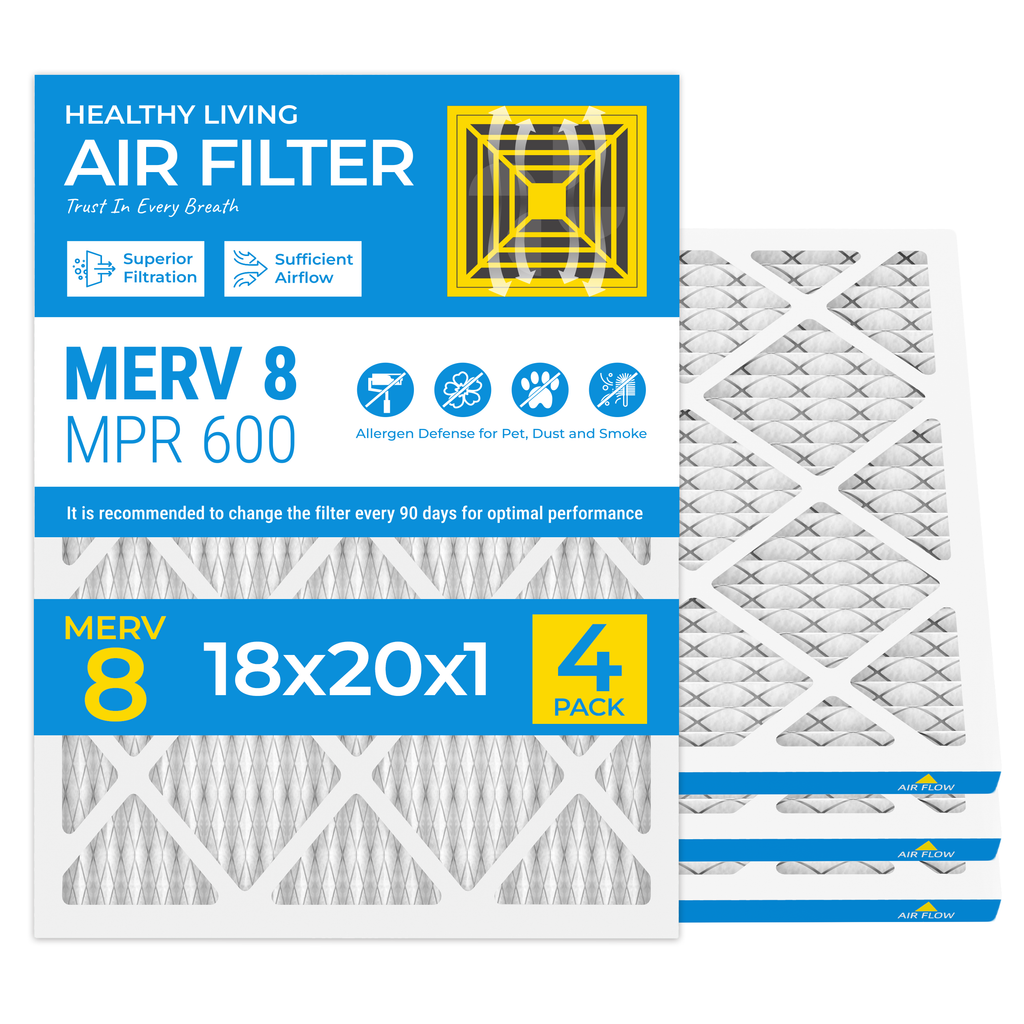 SUIXINEYI 18x24x1 Nominal HVAC Air Filter, MERV8 Pleated Replacement Filter for Air Conditioner Furnace