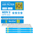 SUIXINEYI 18x20x1 MERV 8 Air Filter, Captures Dust, Lint and Pollen
